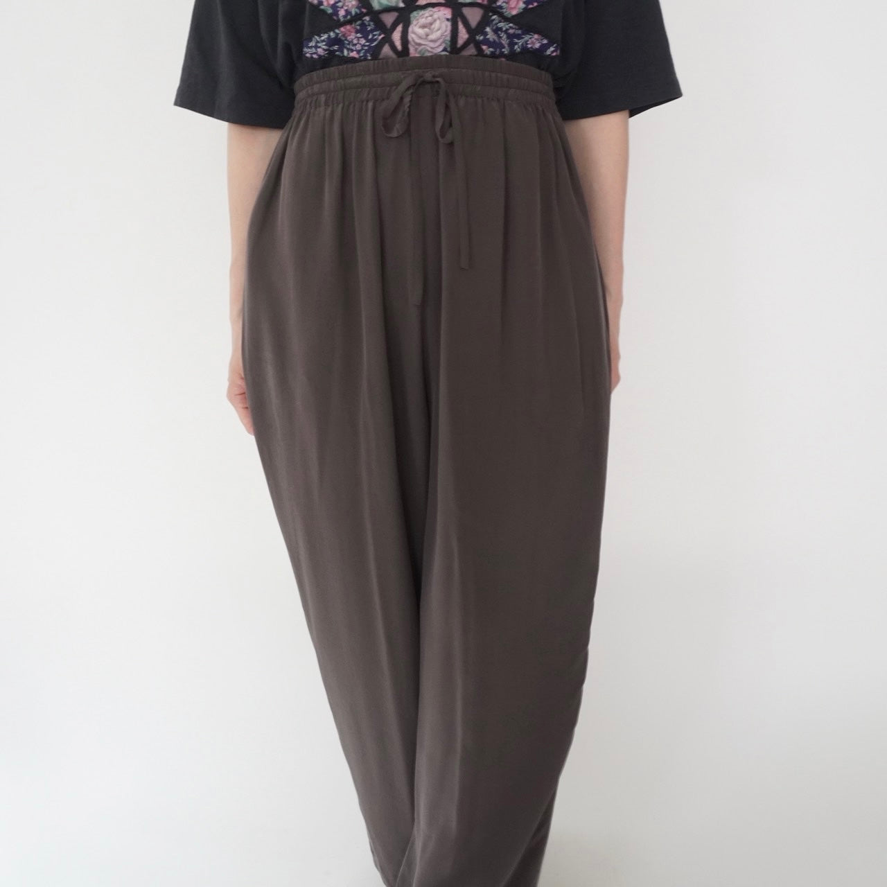 90s Silk Wide Pants