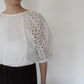 80s Cut Lace Design Blouse