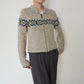 90s Pattern Zip Knit Made in USA