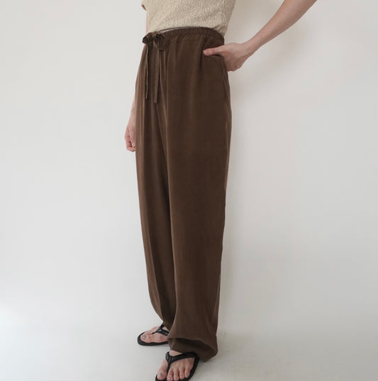 90s Brown Silk Pants