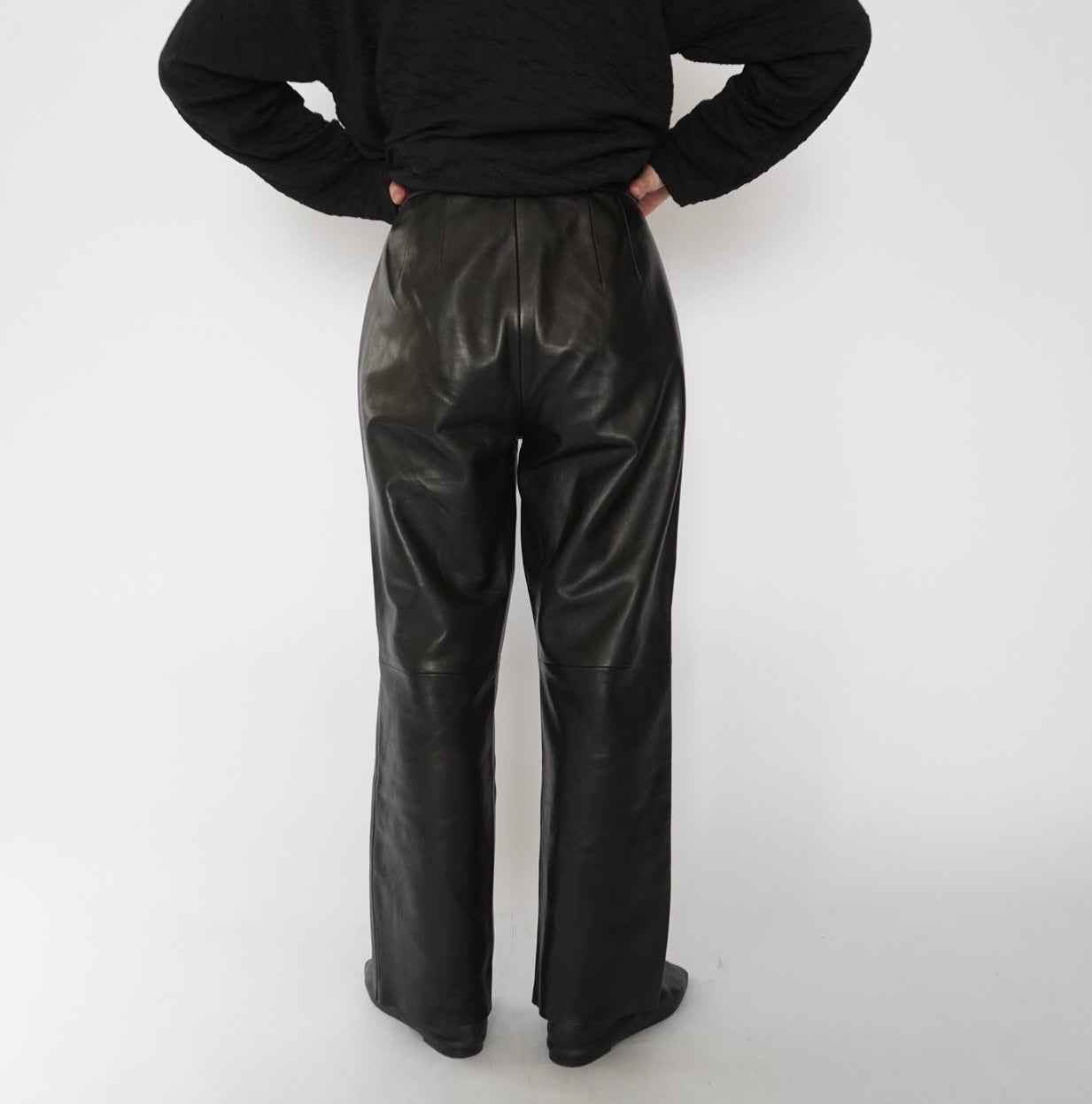 90s Black Leather Pants