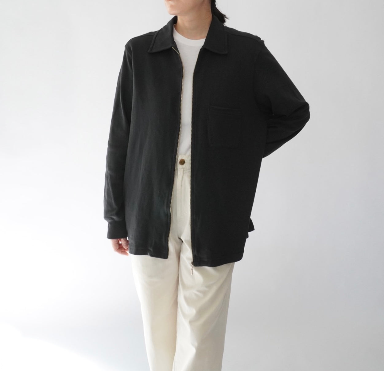 90s Zip Sweater Shirt