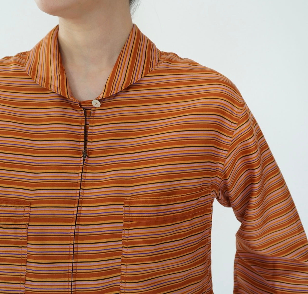 80s EURO Striped Blouse