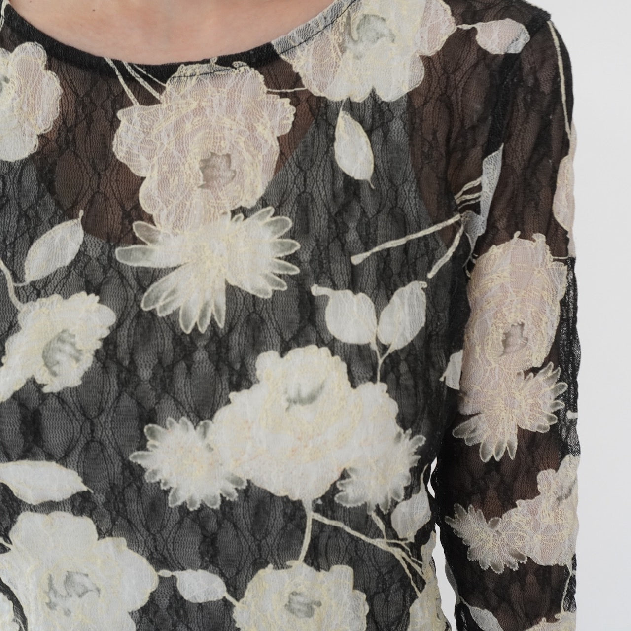 90s Design Sheer Top