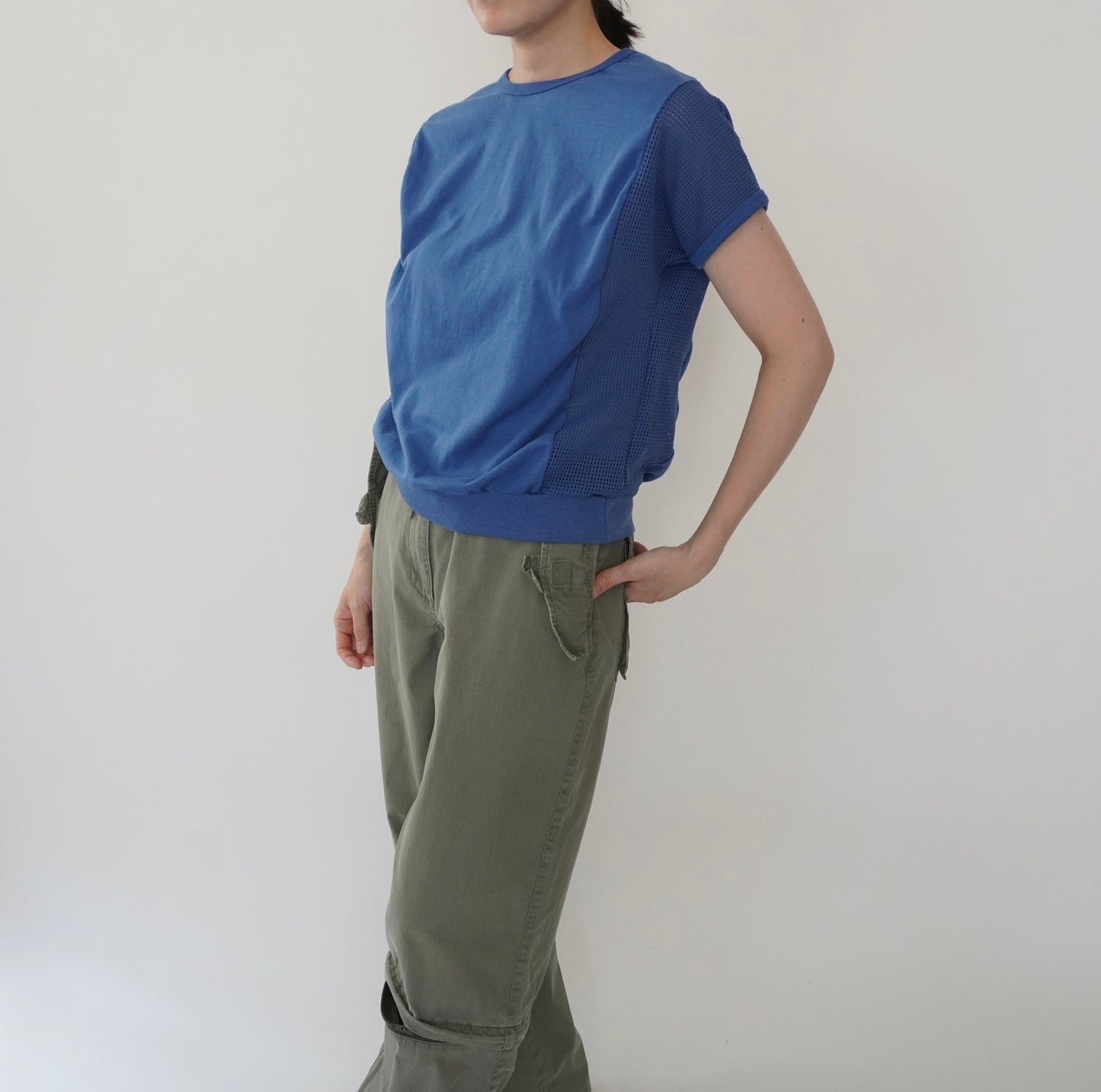 80s Blue Mesh Top