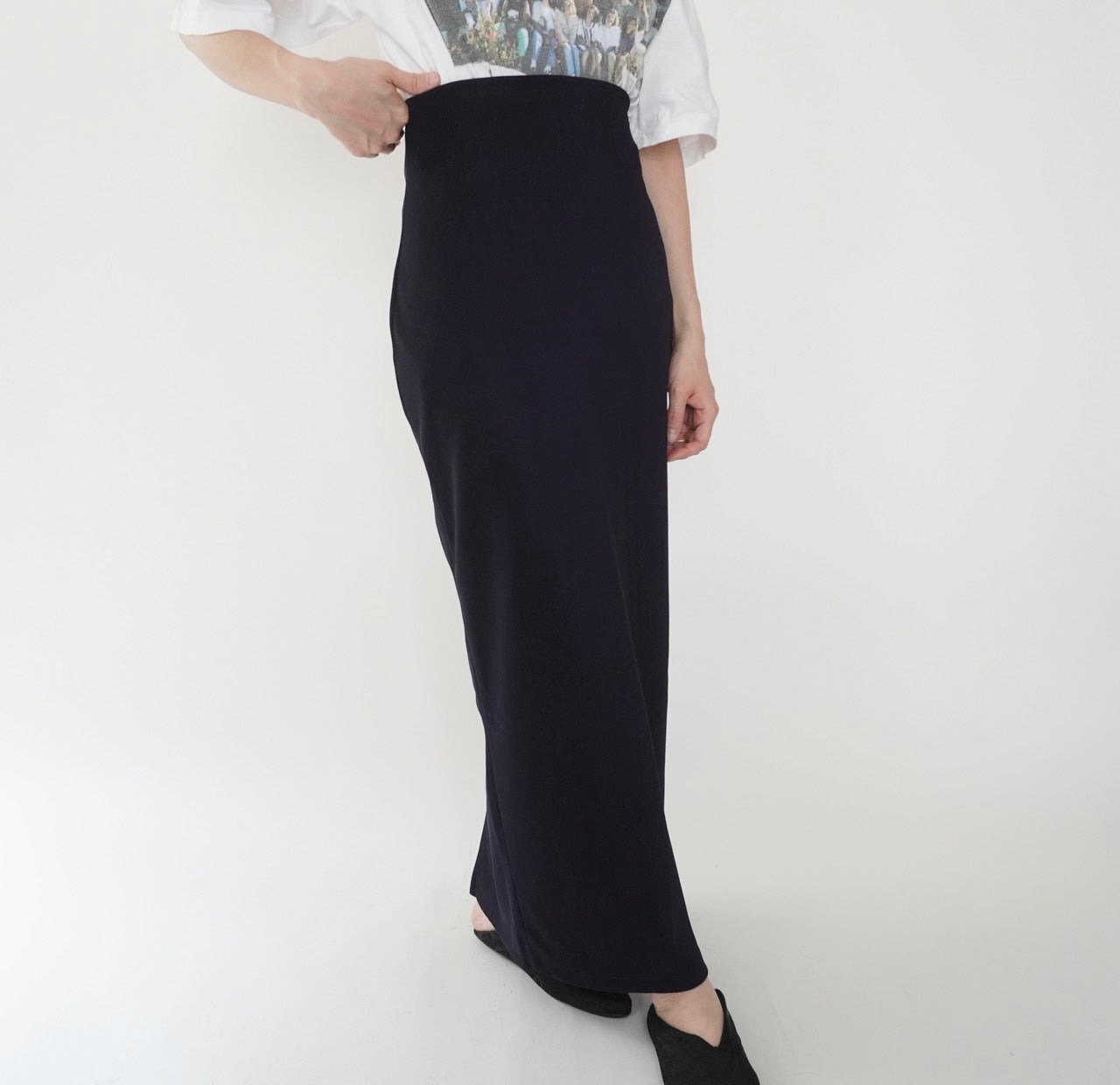 80s EURO Navy Skirt