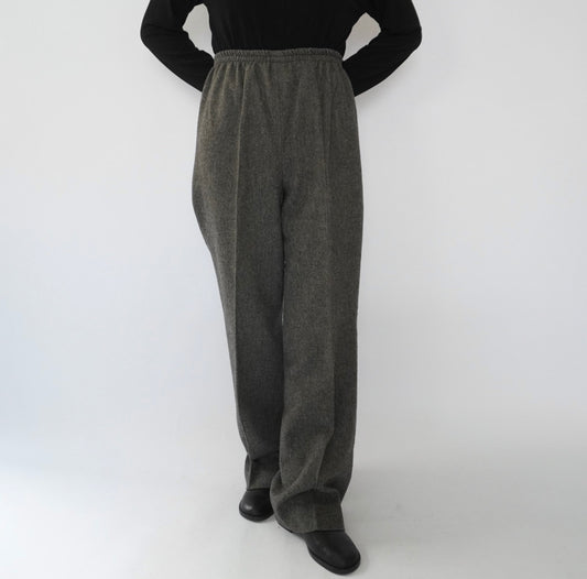80s Wool High Waist Pants Made in USA