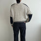 80s Black x White Knit Made in  Norway