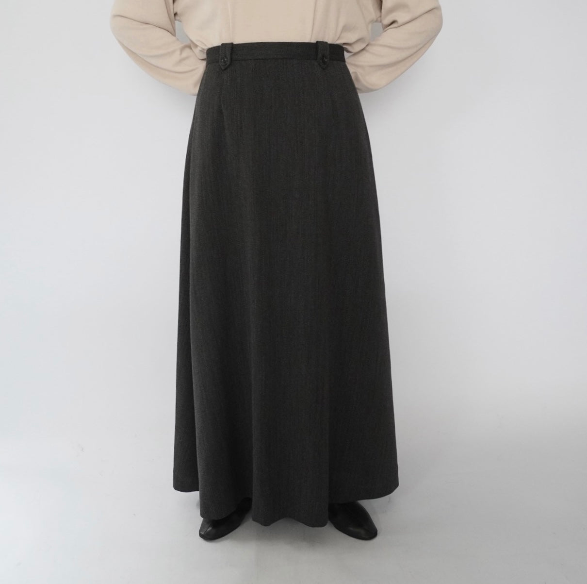 90s Wool Maxi Skirt