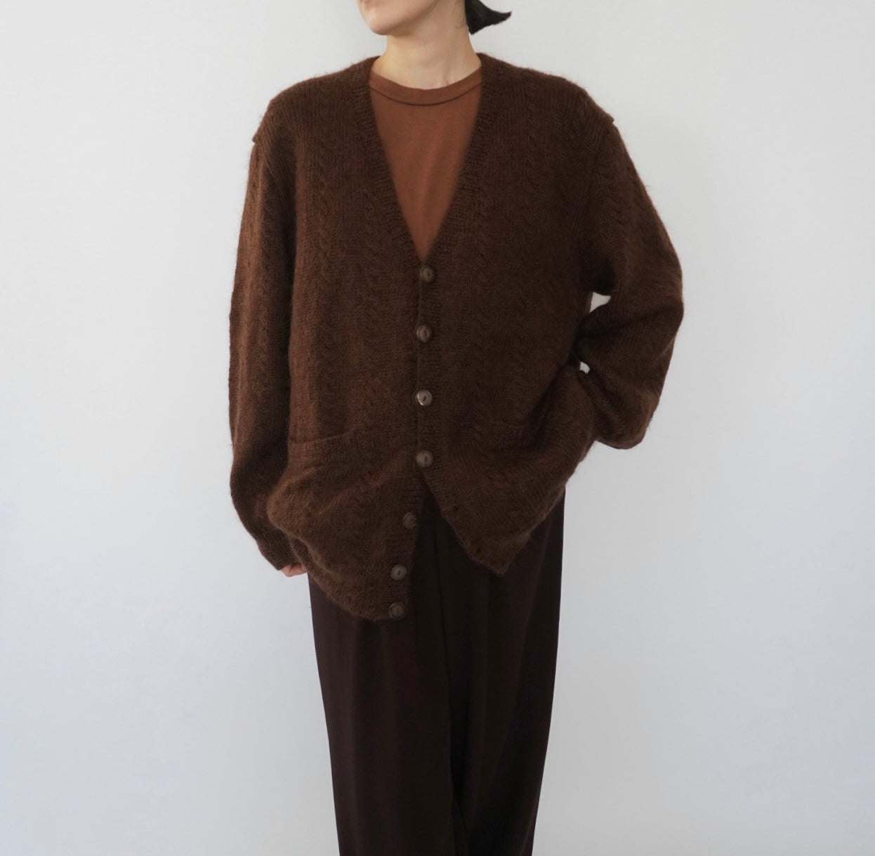 80s Brown Cardigan