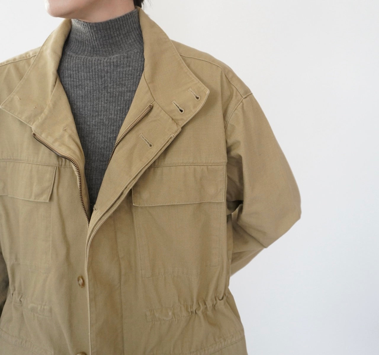 " LL Bean " Cotton  Military Jacket