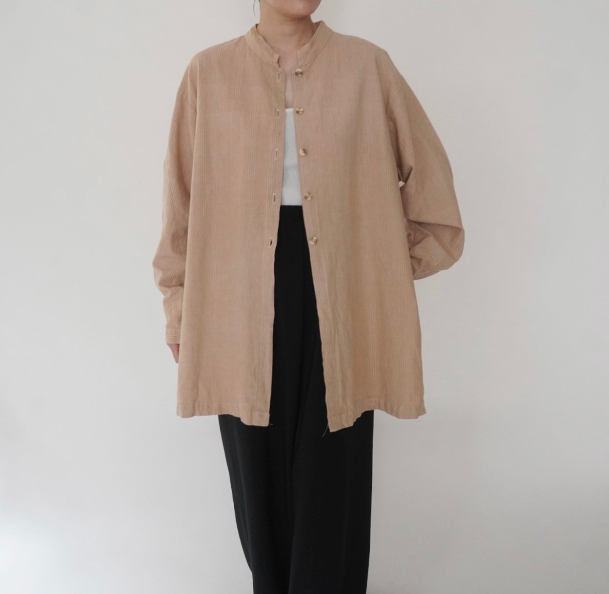 90s Linen x Cotton Shirt Made in USA