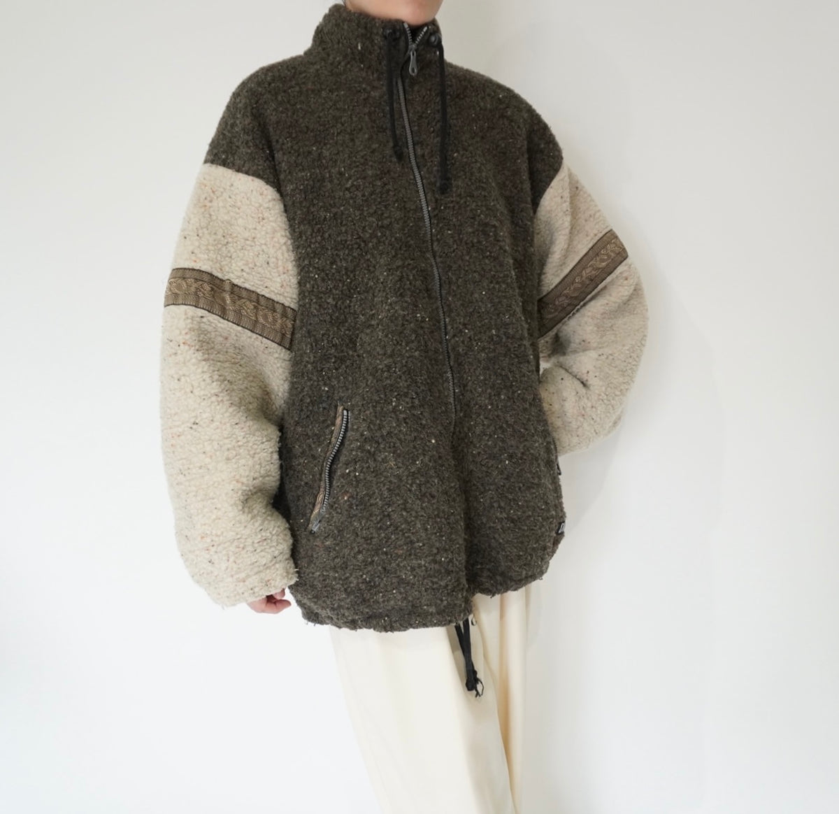 90s Design Fleece Jacket Made in Italy
