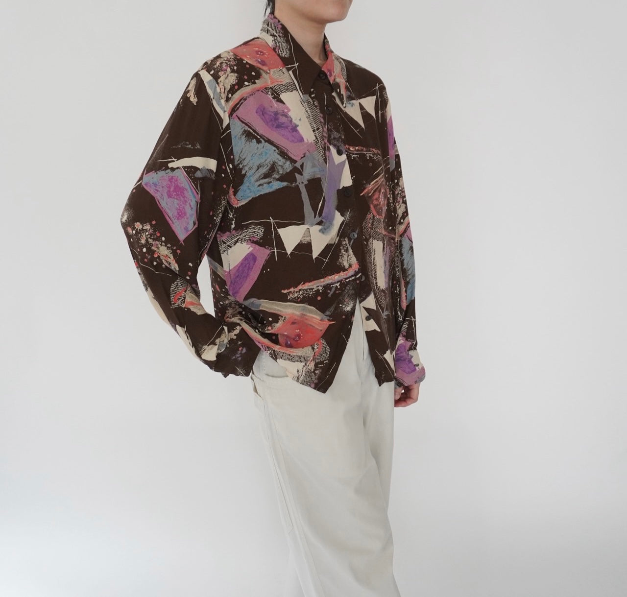 90s Rayon Printed Shirt