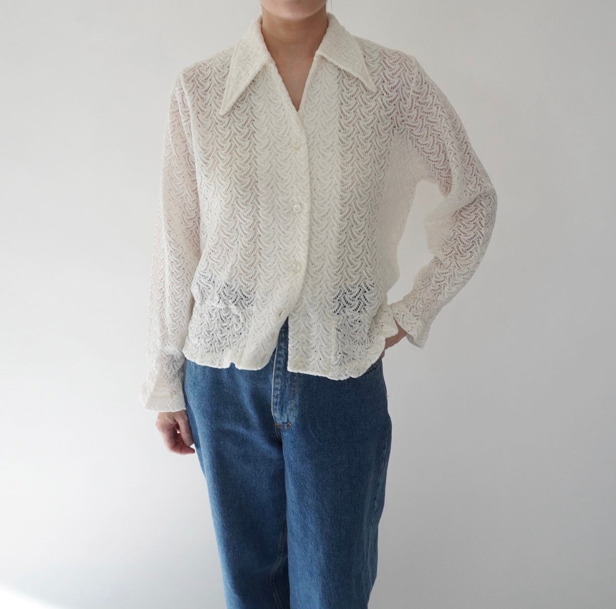 70s Lace Design Shirt