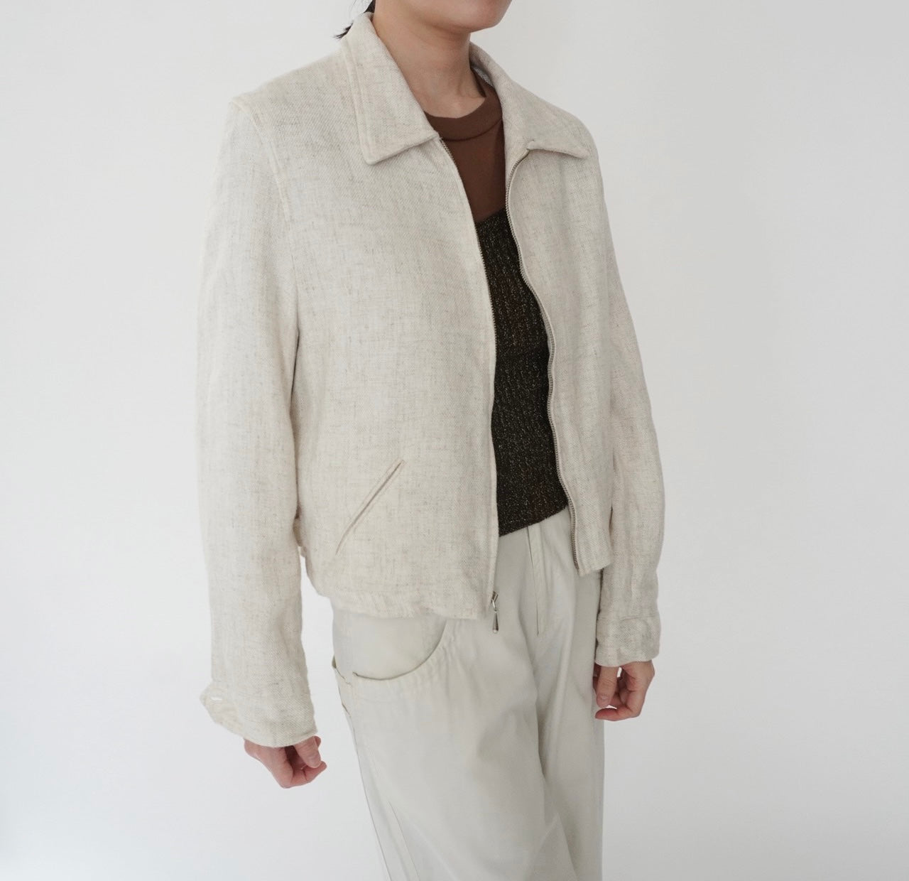 90s Ivory Jacket Made in USA