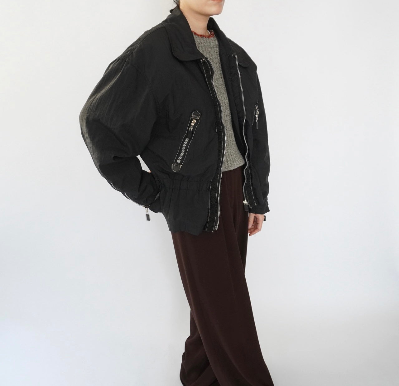 90s "Brandon Thomas" Black Design Jacket