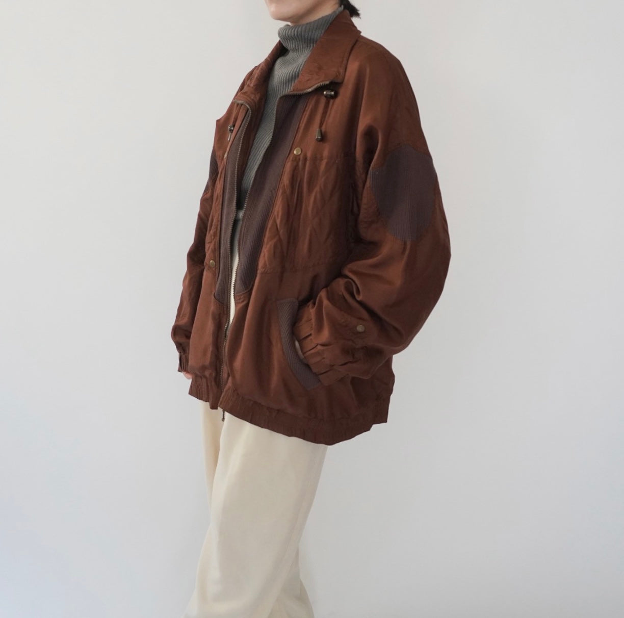 90s Silk Design Light Jacket