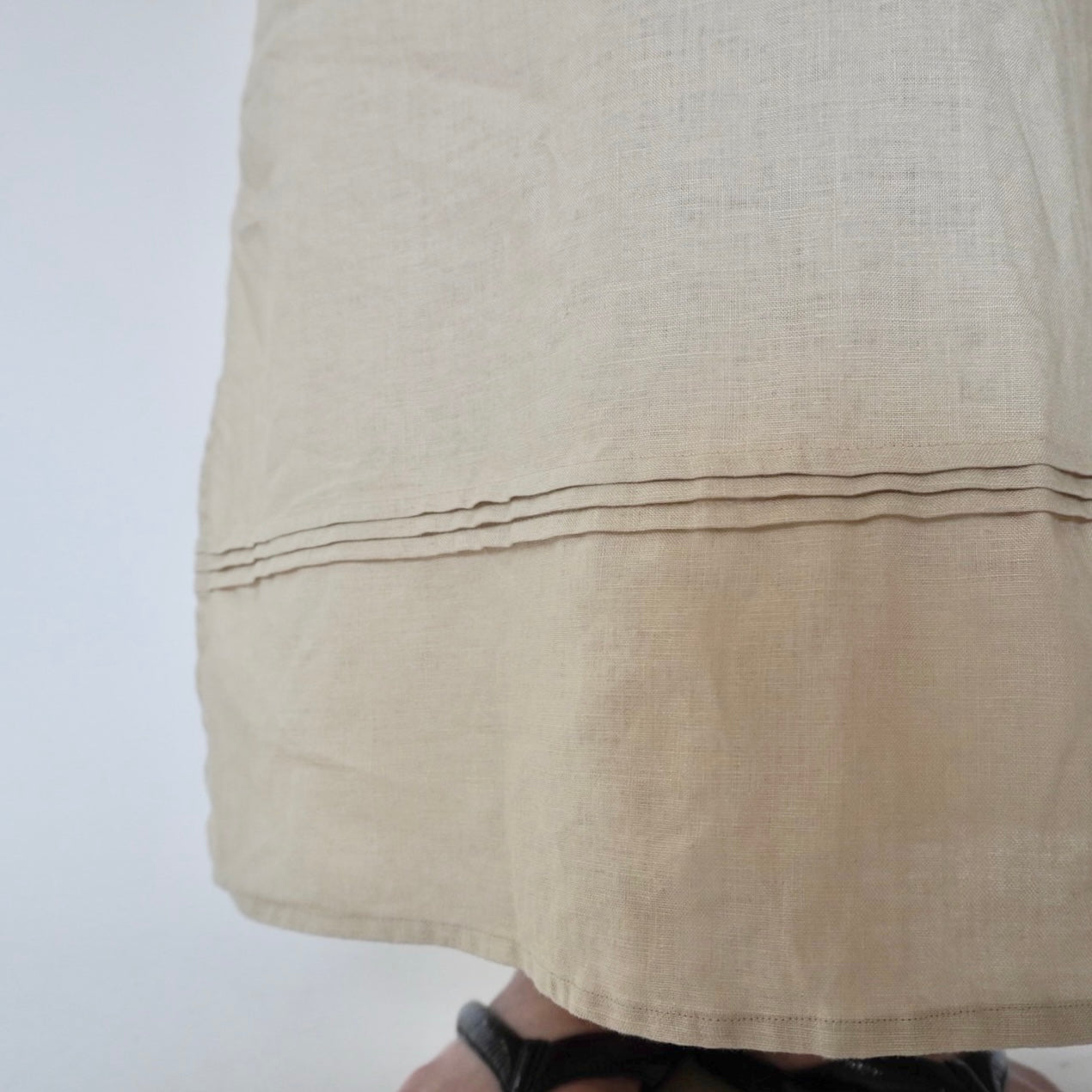 90s EURO Linen Maxi Skirt