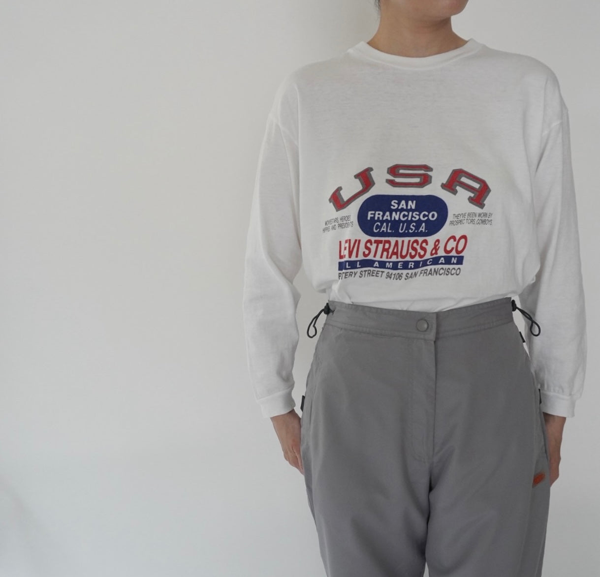90s "Levis"  Printed Long Sleeves T-shirt