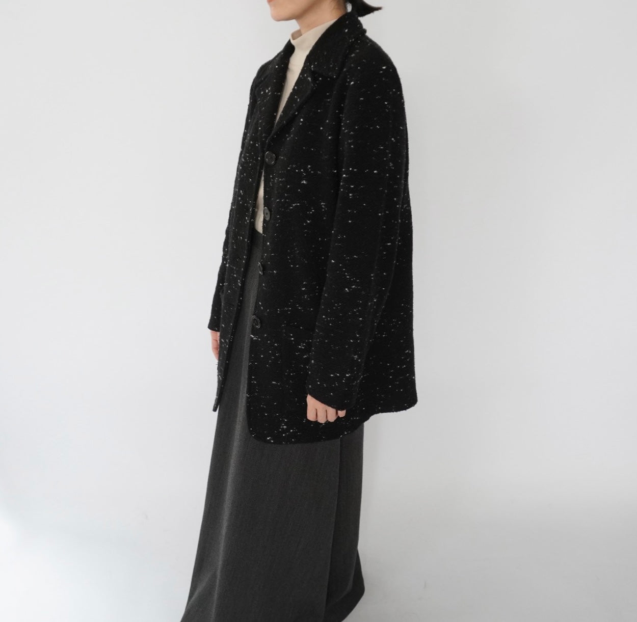 90s Black White Mix Jacket
