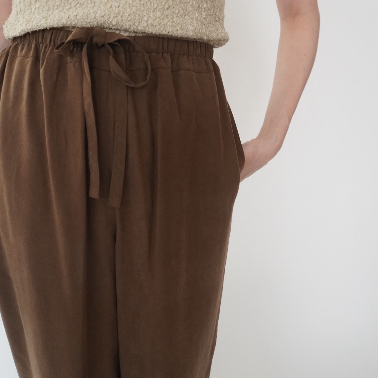 90s Brown Silk Pants