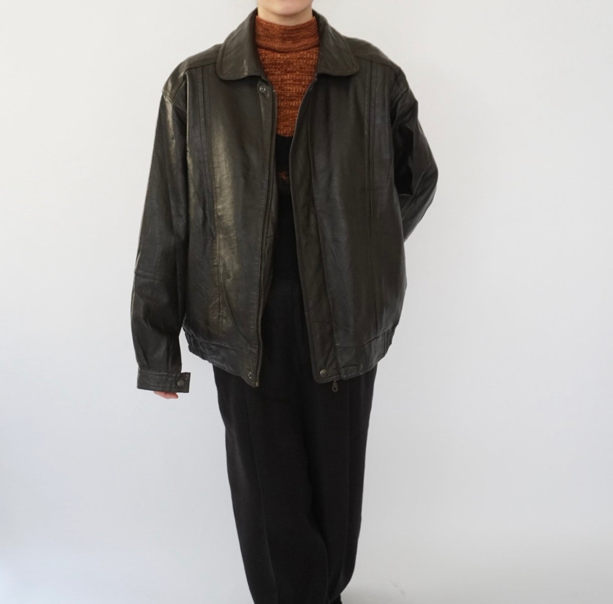 90s Leather Jacket Made in France
