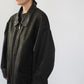 90s Leather × Nylon Jacket