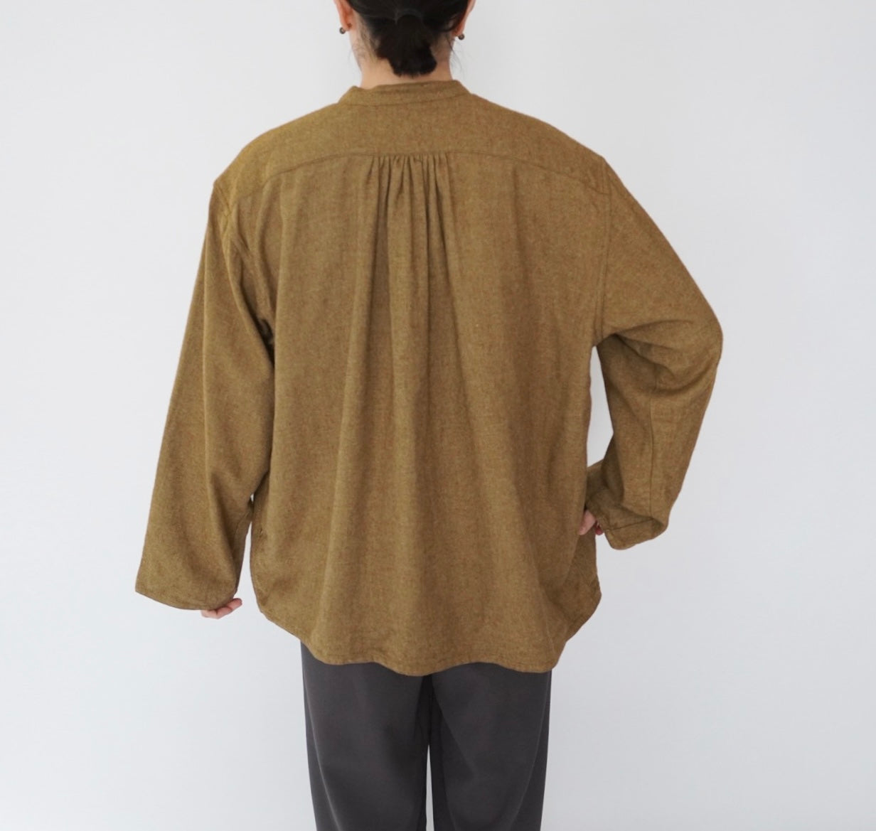 70s Wool×Cotton Design Shirt