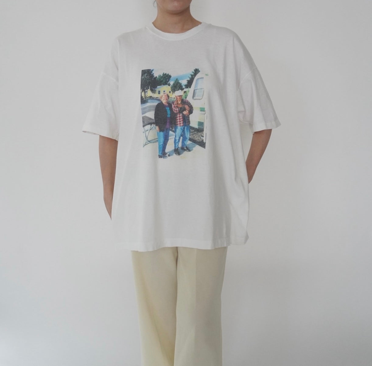 90s Photo Printed  T-shirt Made in Ireland