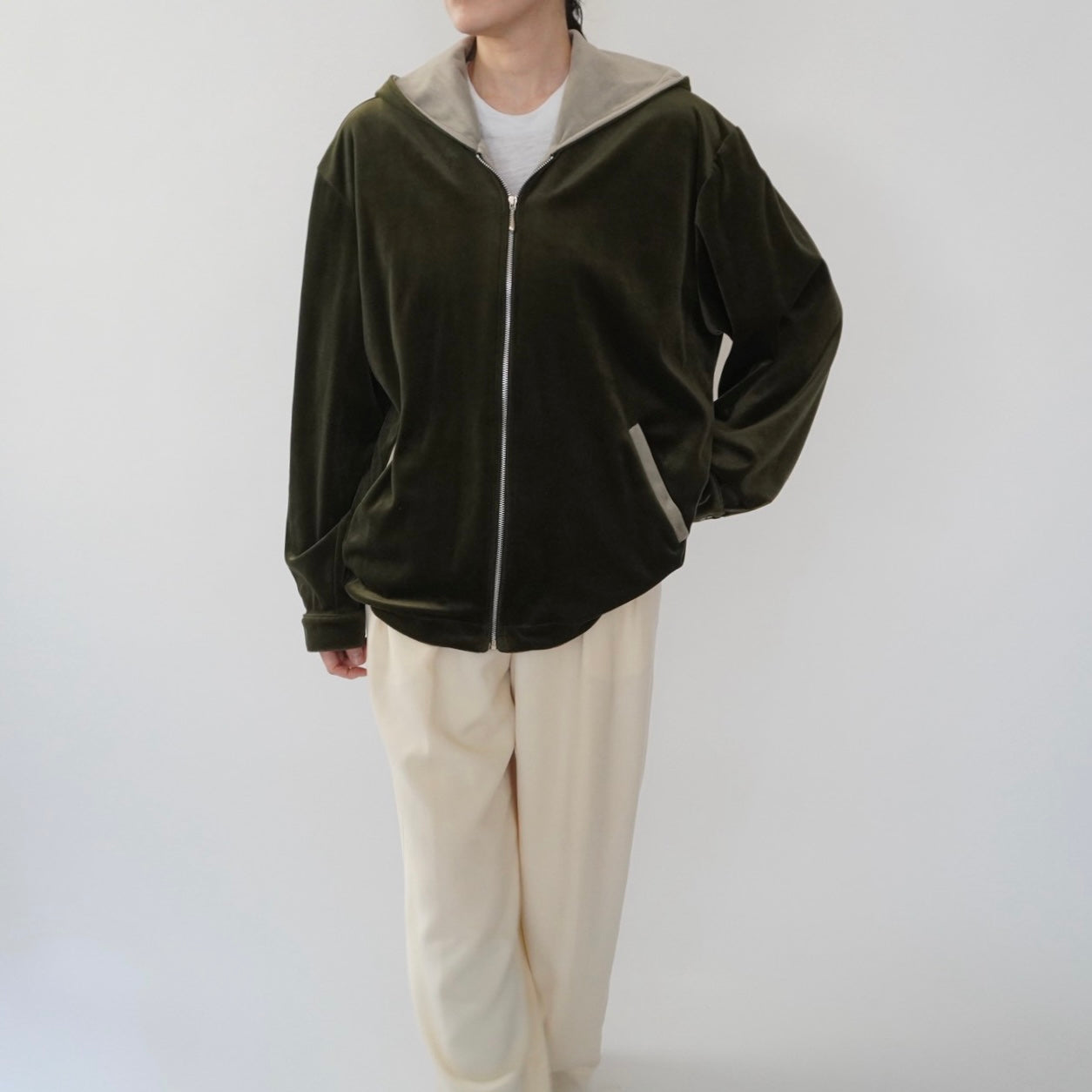 90s Hooded Velour Top
