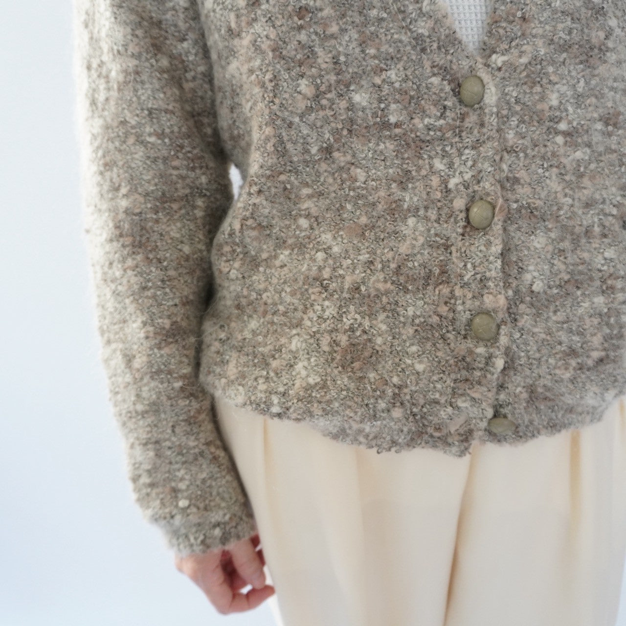 90s Mix Mohair Knit Cardigan