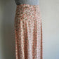 80s Floral Print Maxi Skirt Made in USA