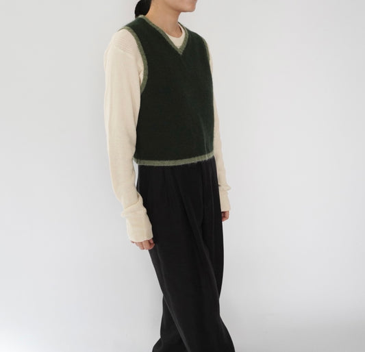 Green Knit Vest Made in Australia