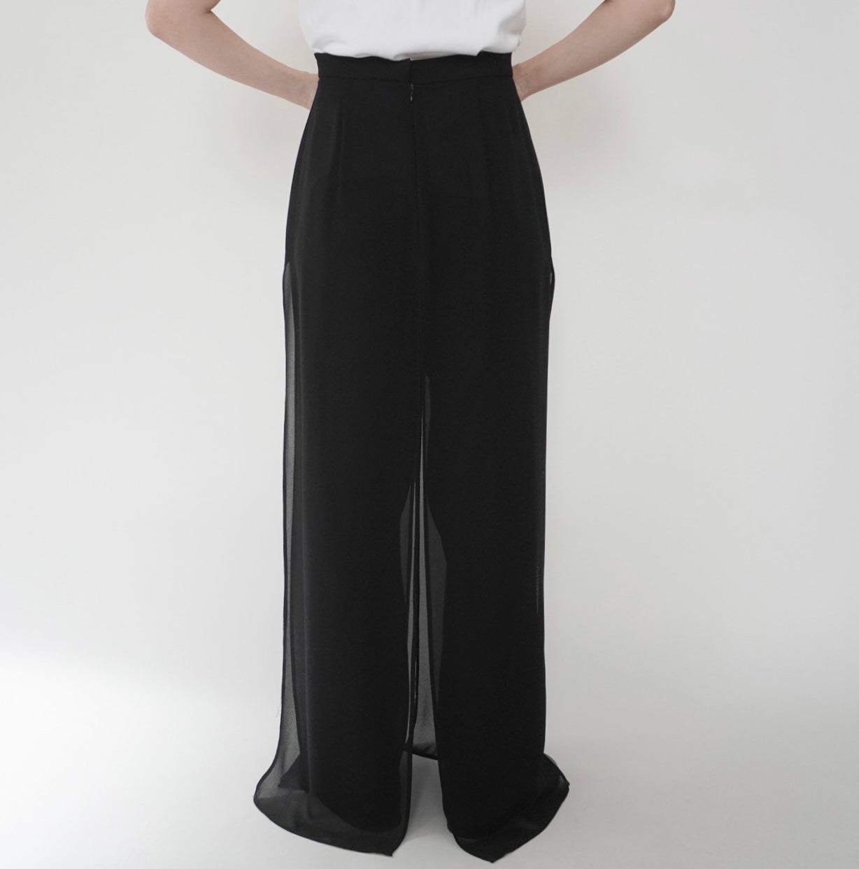 90s Slit Design Wide Pants Made in USA