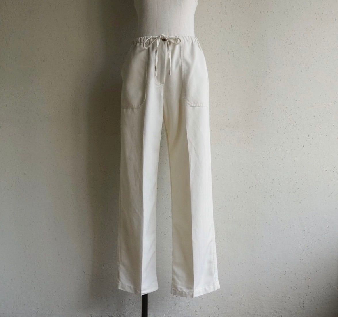 Ivory Rayon Pants