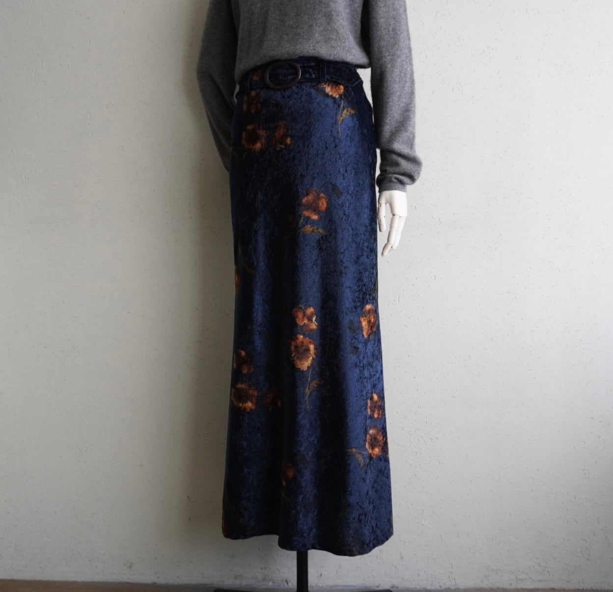 90s Printed Velor Skirt Made in Italy