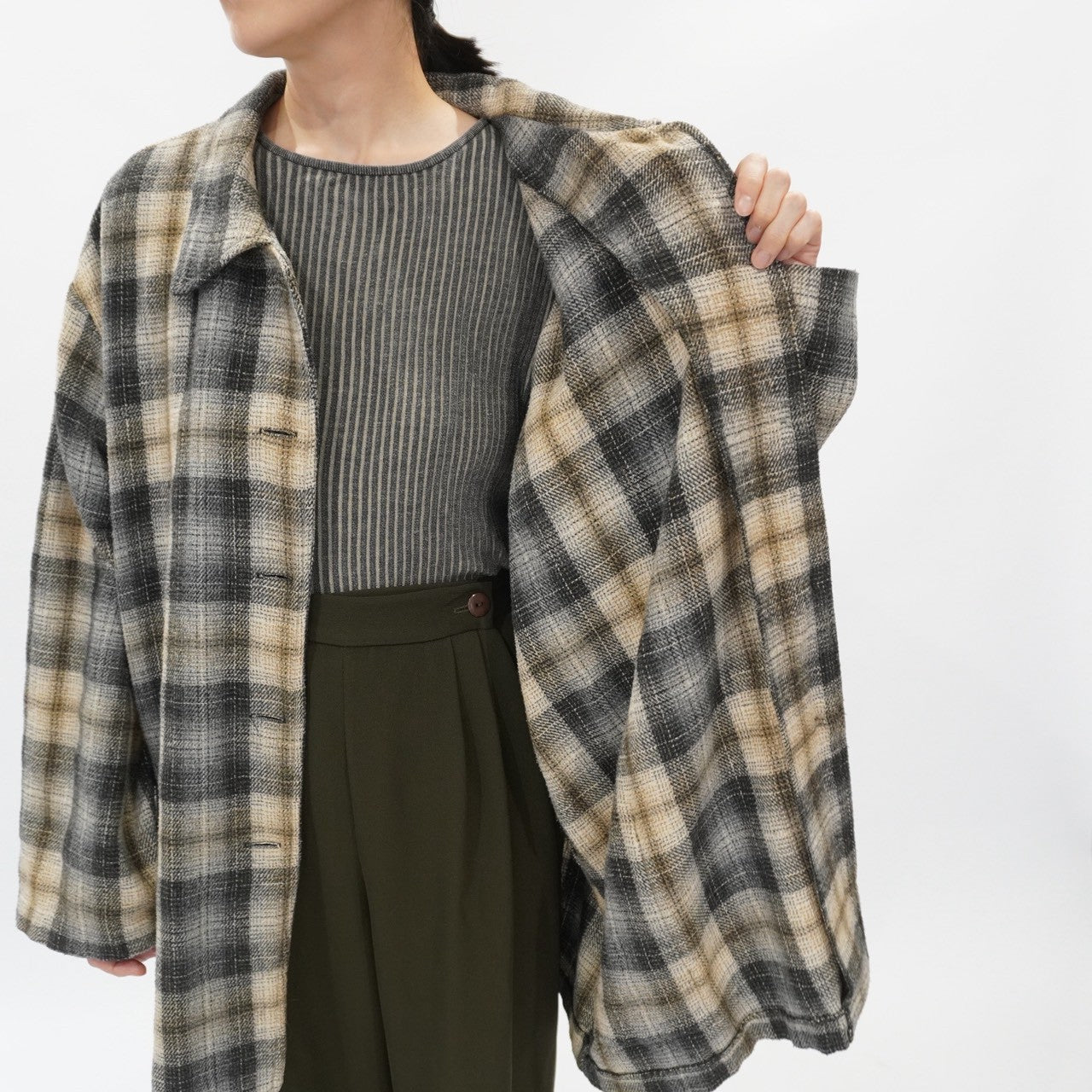 90s Plaid Light Jacket