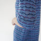 80s Blue Design Top