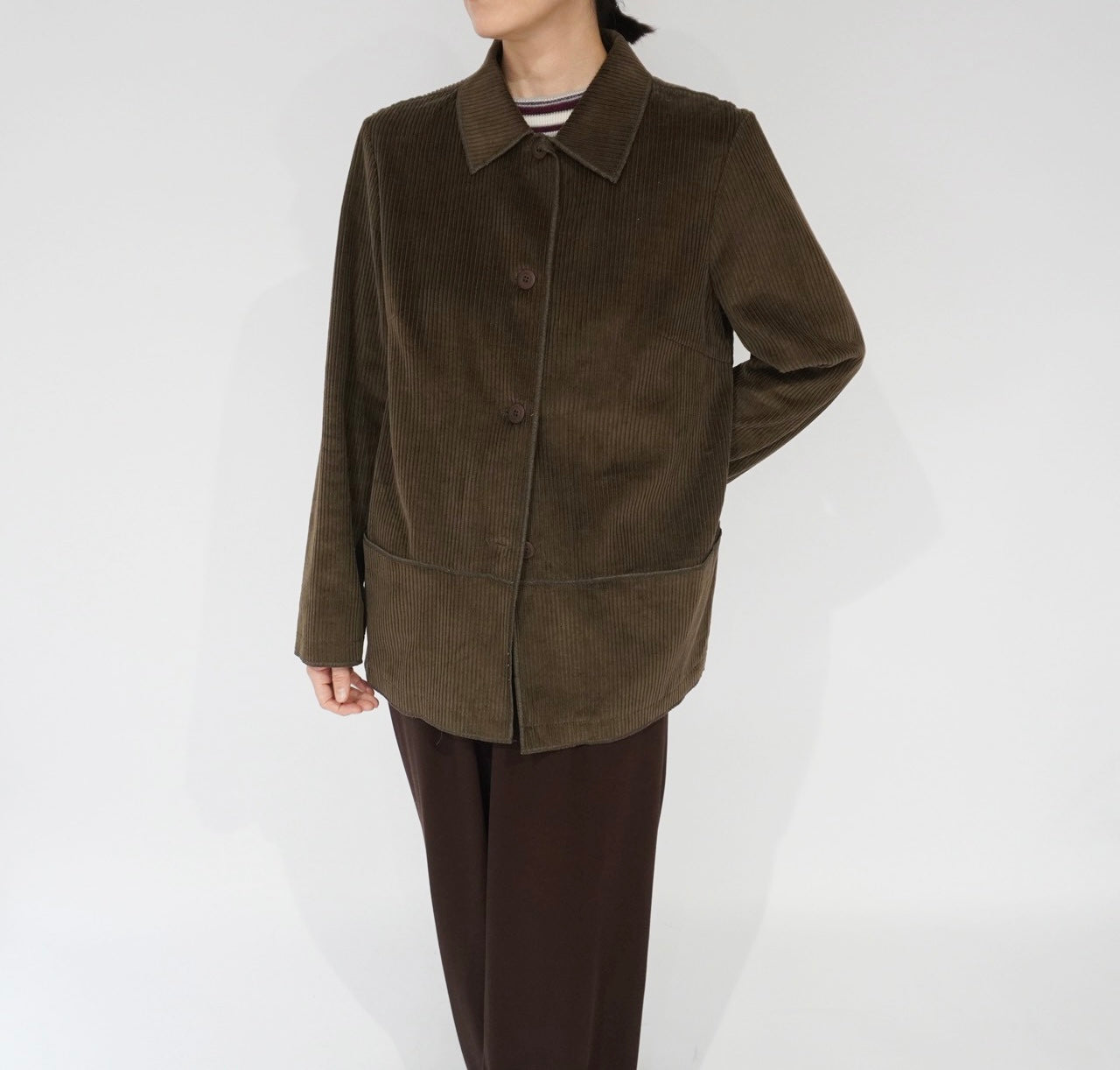 90s "harve benard" Corduroy Shirt Jacket