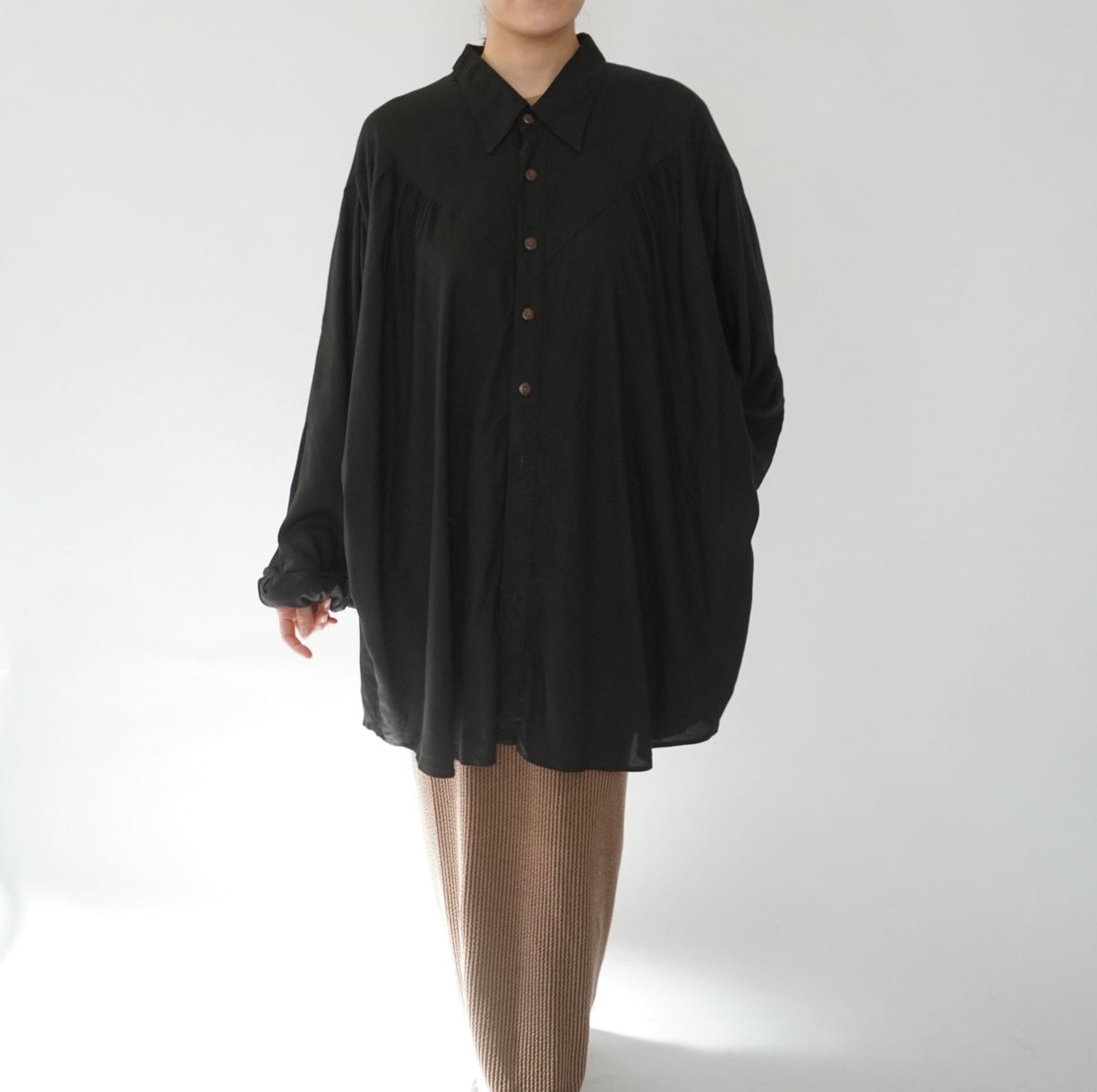 90s Black Oversized Shirt