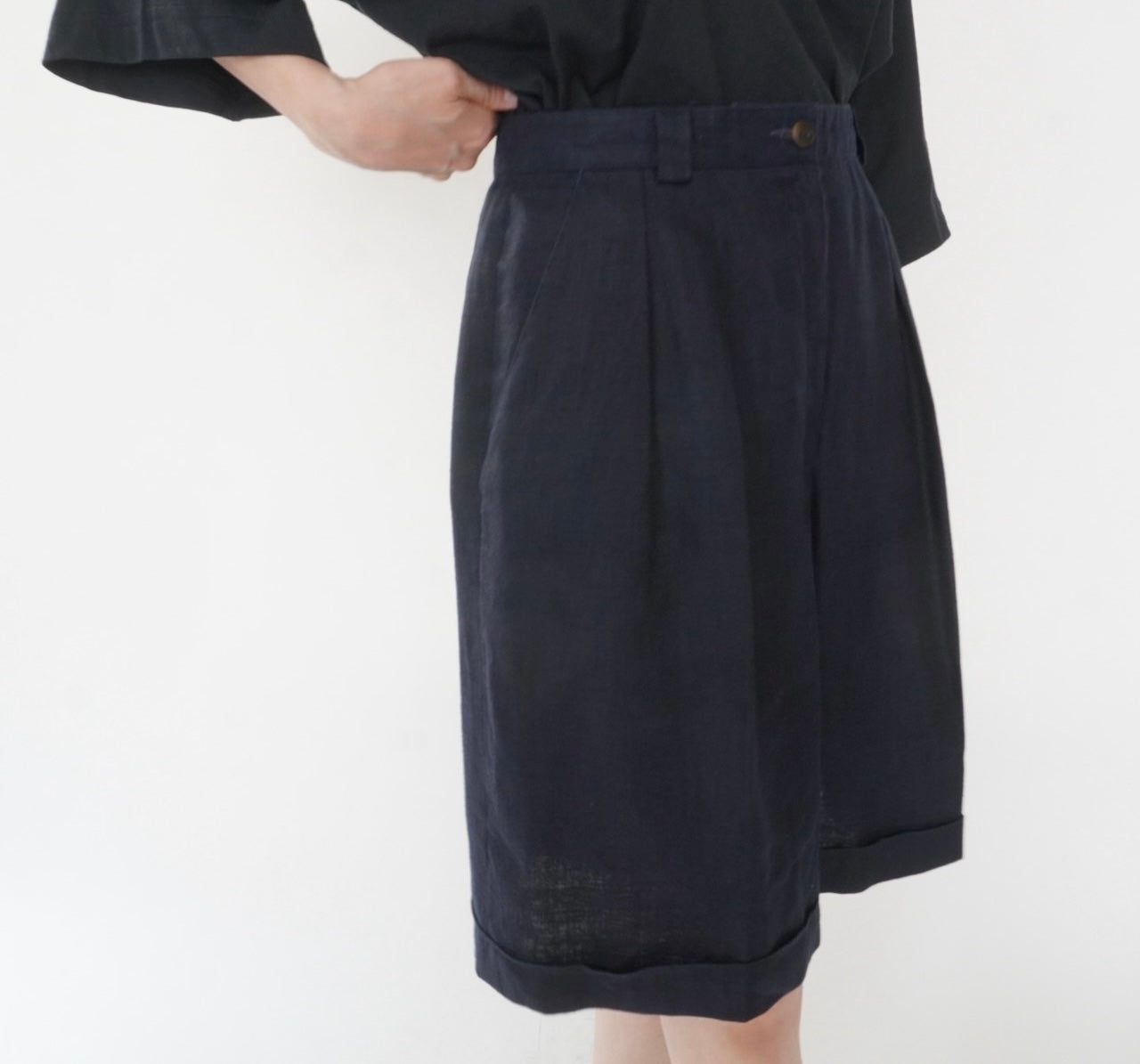 90s Linen Shorts Made in USA