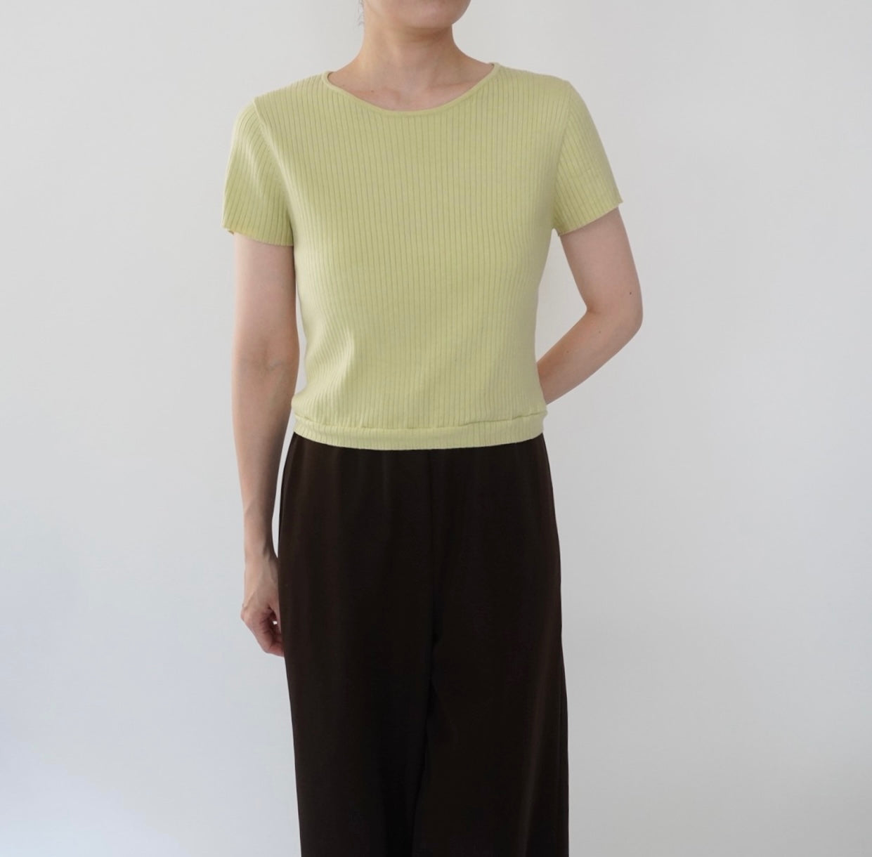 90s Silk Ribbed Top
