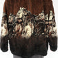 90s Horse Design Fleece Zip Top Made in USA