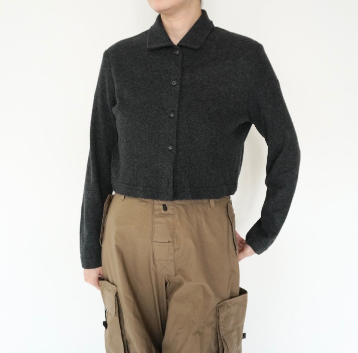 90s C.Gray Cropped Shirt Made in USA
