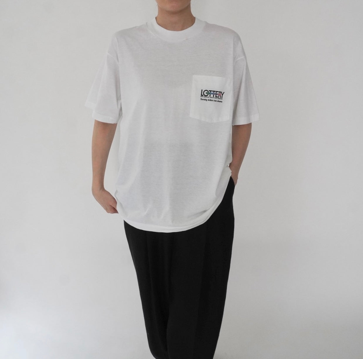 90s "Lottery"Printed T-shirt Made in USA