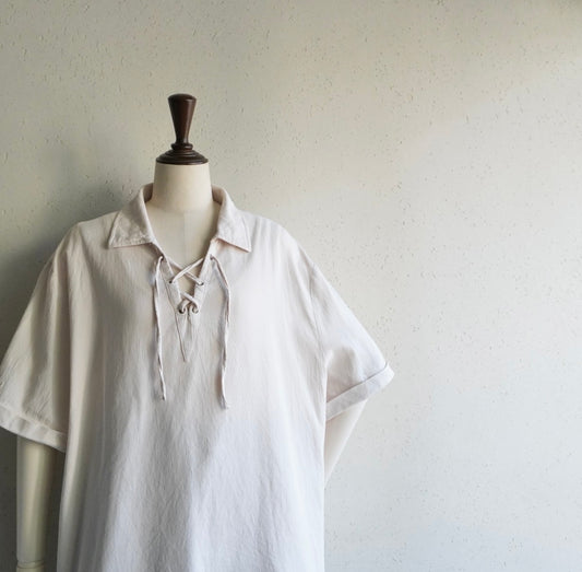 Lace Up Cotton Top