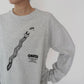 90s Printed Long Sleeves T-shirt Made in USA