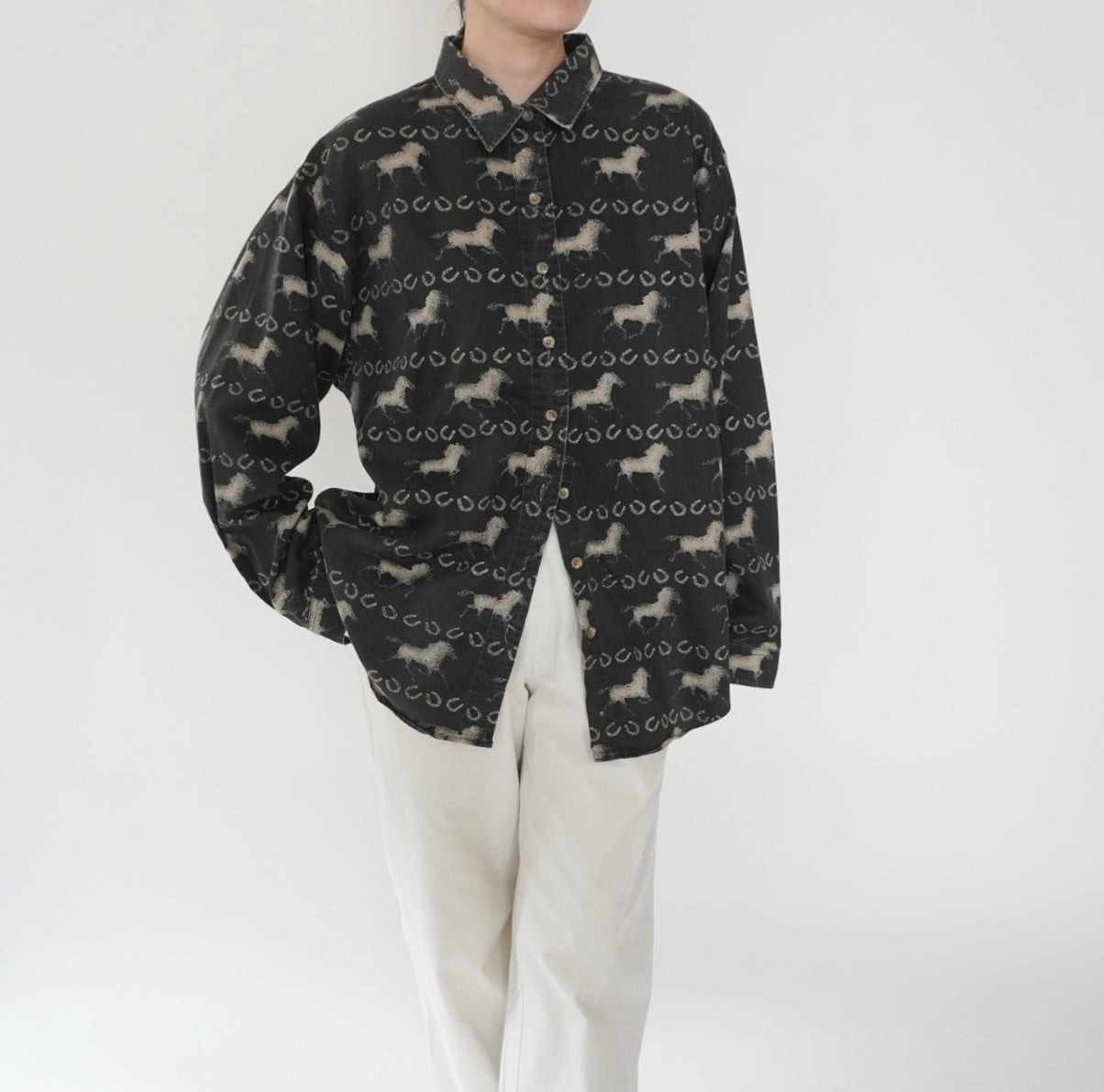 90s Horse Pattern Shirt