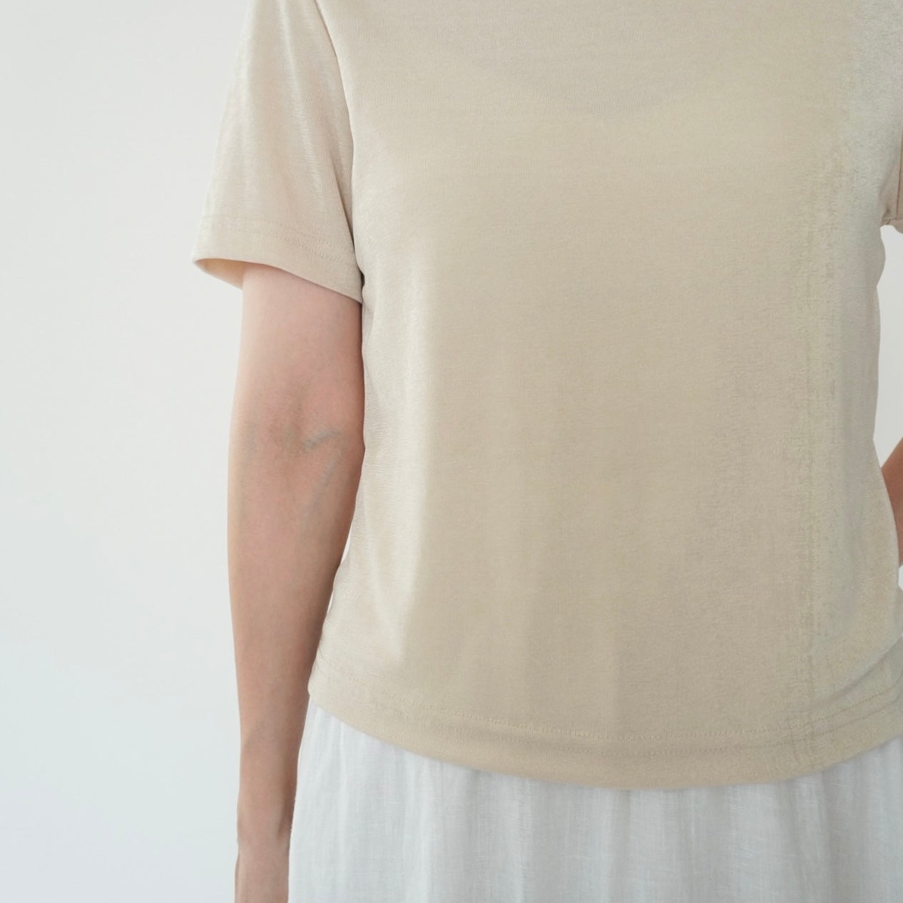 90s Beige Top Made in USA
